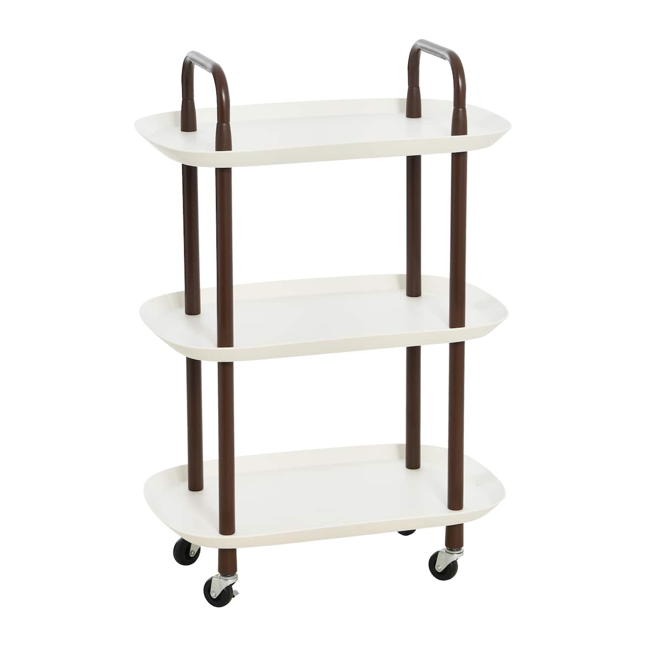 Hello Honey® Main + Mesa™ 3-Tier Modern Plastic and Metal Trolley